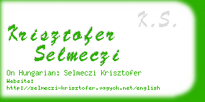 krisztofer selmeczi business card
